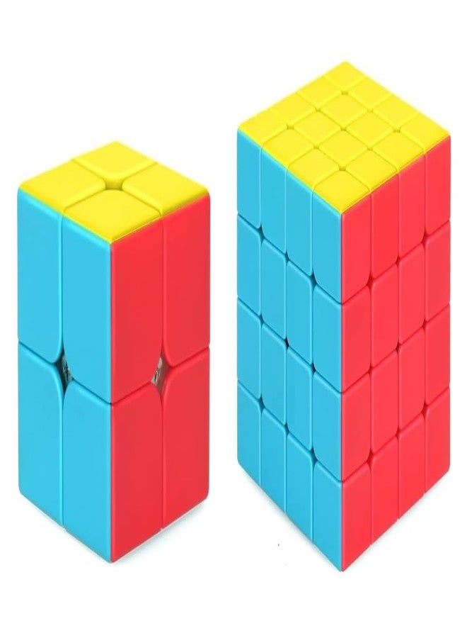 D ETERNAL Kid Cube Combo Bundle Set Of 2X2 4X4 High Speeed Stickerless Magic Cube Puzzle Game Toy (Combo Of (2X2+4X4)) - Image 1